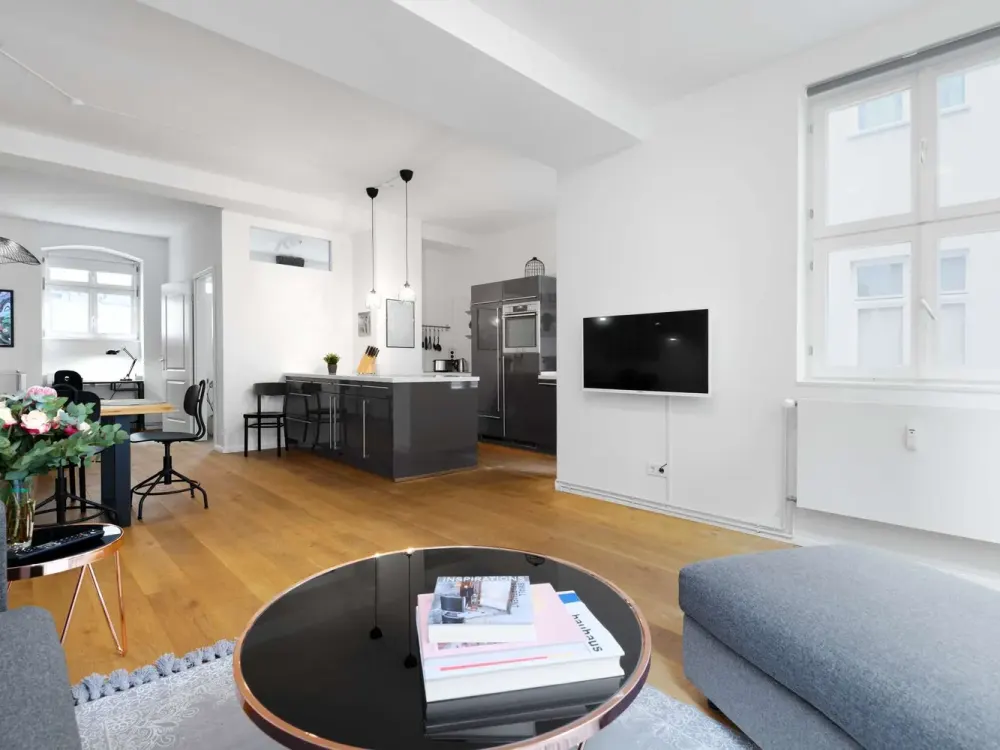 3-Zimmer Luxus-Wellness Loft mit eigener Sauna, Terrasse und Wohnküche am Rosenthaler Platz