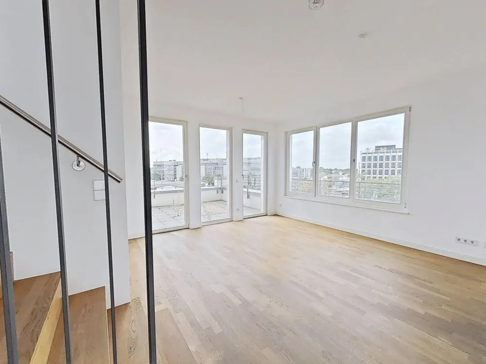 Exklusives 3-Zimmer-Maisonette-Penthouse mit 2 Dachterrassen, Balkon, Concierge-Service uvm. in den begehrten Heinrich-Heine-Gärten