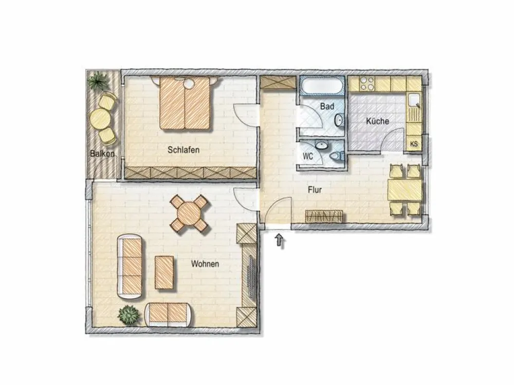 Ihr neues Zuhause: ansprechende 2-Zimmer-Wohnung