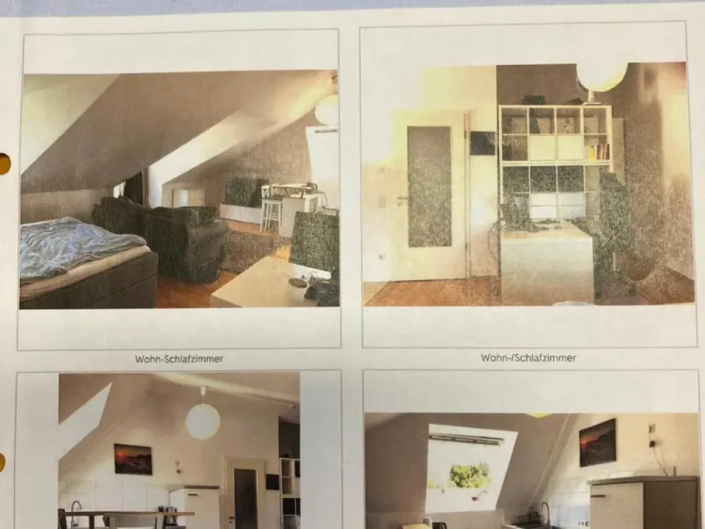 1-Zimmer-Dachgeschosswohnung mit Balkon in München, 880 € warm
