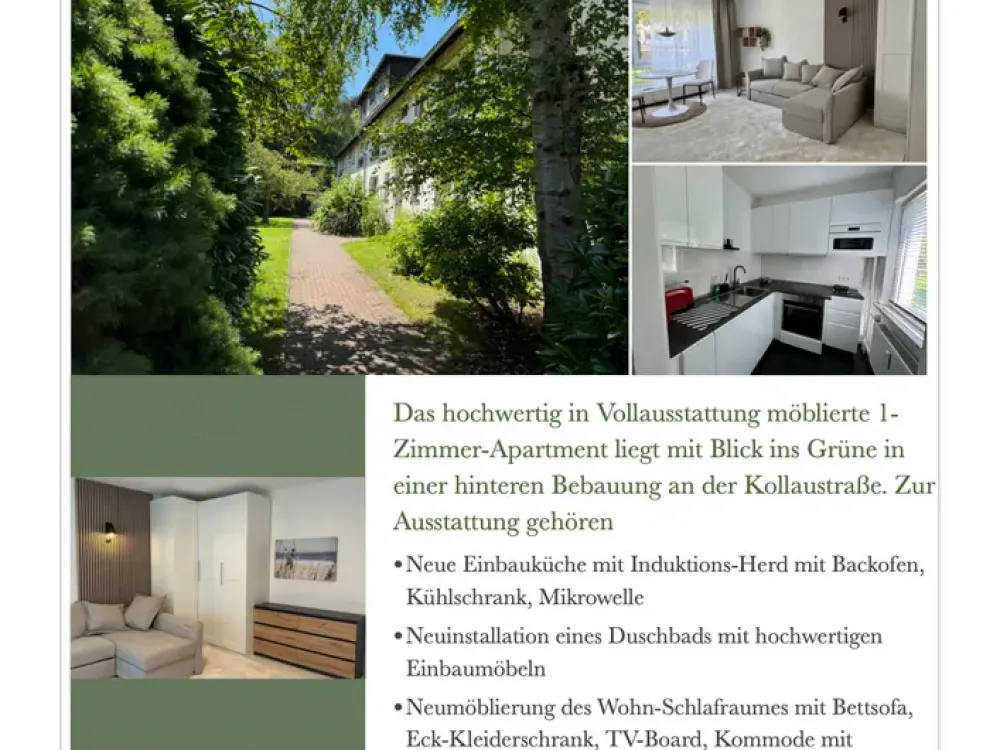 Fully Furnished 1-Room Apartment Hamburg Niendorf/Lokstedt