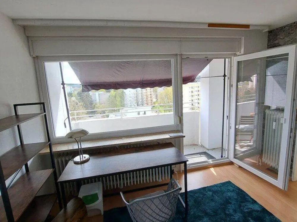möblierte Einzimmerwohnung mit einmaligen Ausblick