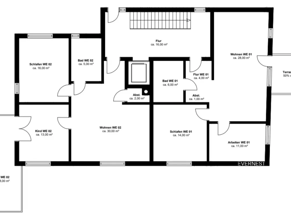 WE 2: Erdgeschosswohnung mit Gartenterrasse