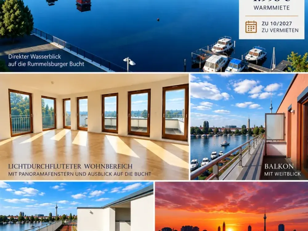 Maisonette mit Wasserblick & Dachterrasse & Südbalkon