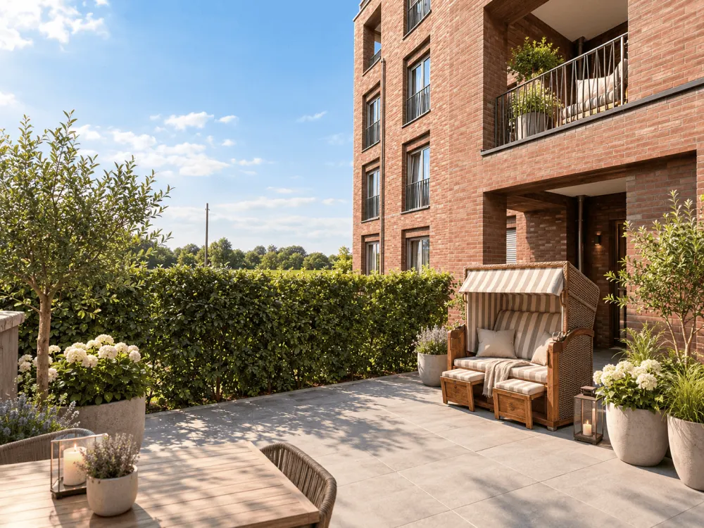 Exklusives Elb-Wohnen in erster Reihe | HafenCity | 3-Raum-Oase mit XXL-Terrasse & Privatgarten
