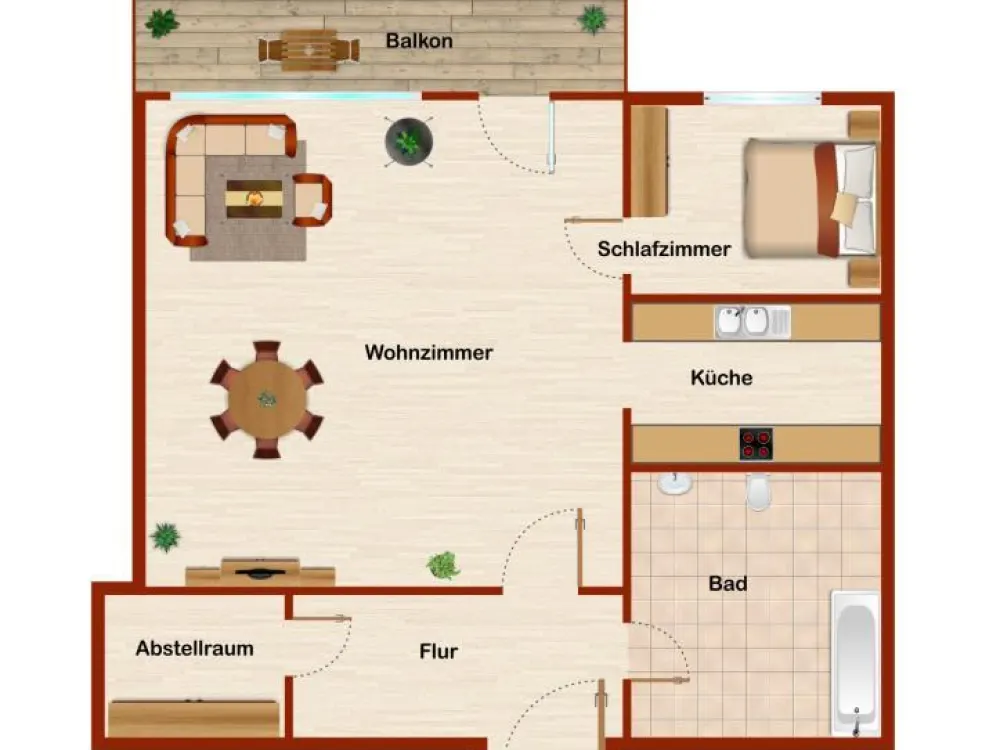 Frisch renoviert! 2 Zimmer Wohnung ab sofort!