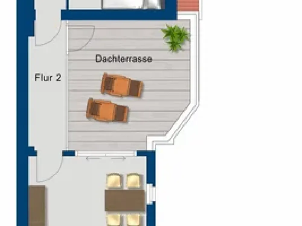 Großzügiger familienfreundlicher Schnitt mit einer gemütlichen Dachterrasse