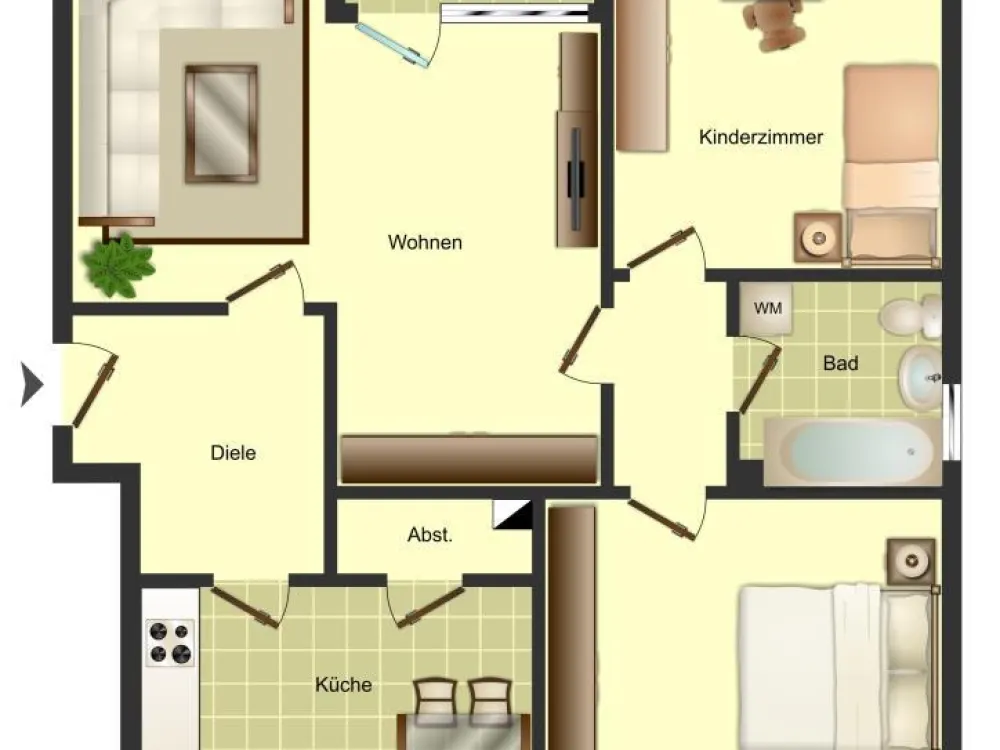 3-Zimmer-Wohnung in Bergkamen City