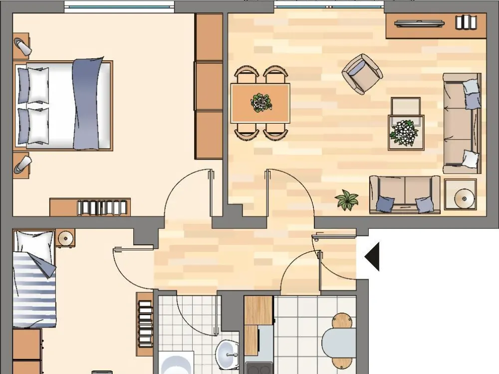 Erdgeschosswohnung mit Dusche und Balkon in Dortmund Bövinghausen