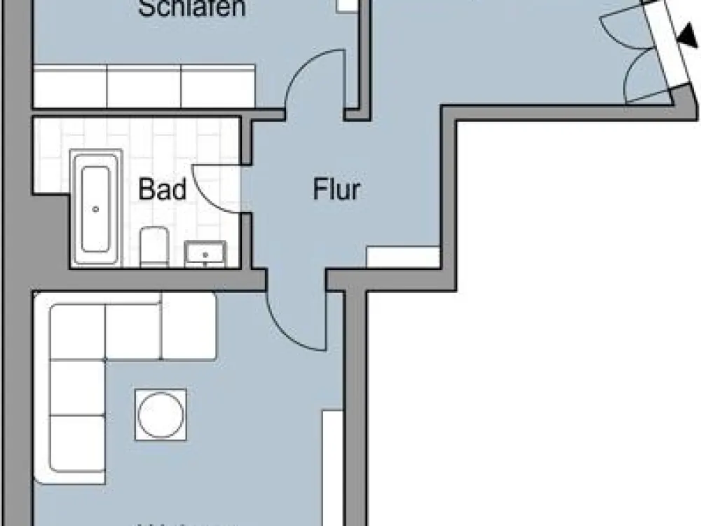 2 Zimmer, Küche, Bad - frisch renoviert - in der Südvorstadt!