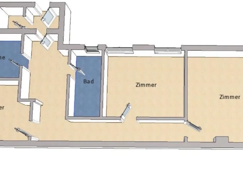 WG-geeignete 3-Zimmer-Wohnung mit Südgarten in Berlin Steglitz