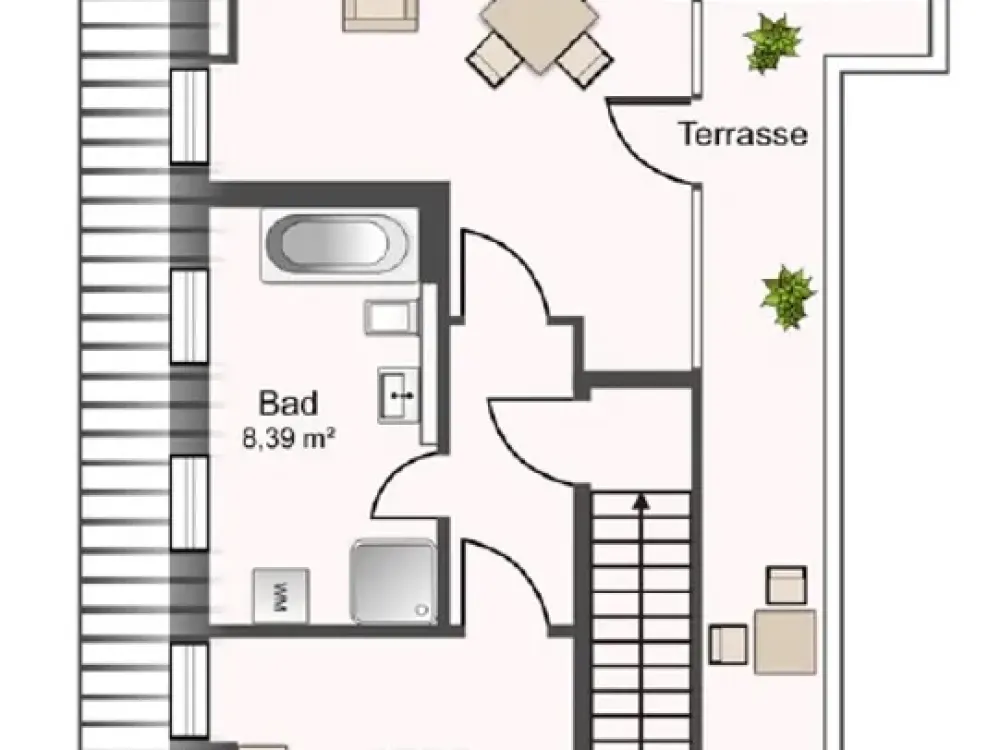 Genießen Sie das barocke Flair - Großzügige 2-Zimmerwohnung mit Terrasse