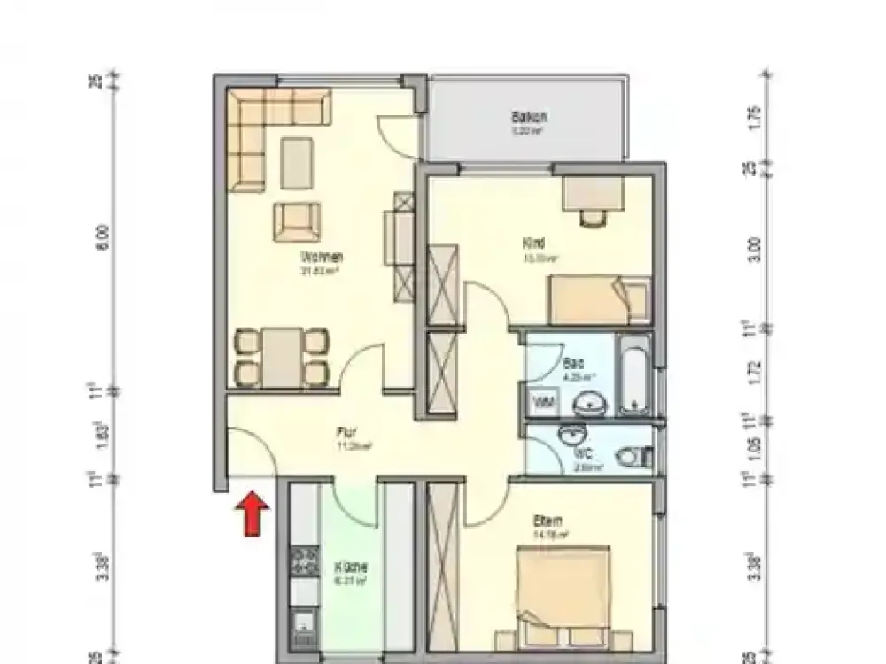 3 Zimmer Wohnung