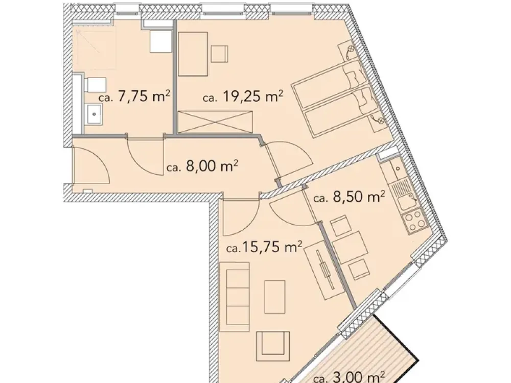 Moderne 2 Zimmer - Mit Blick auf den IGA-Park
