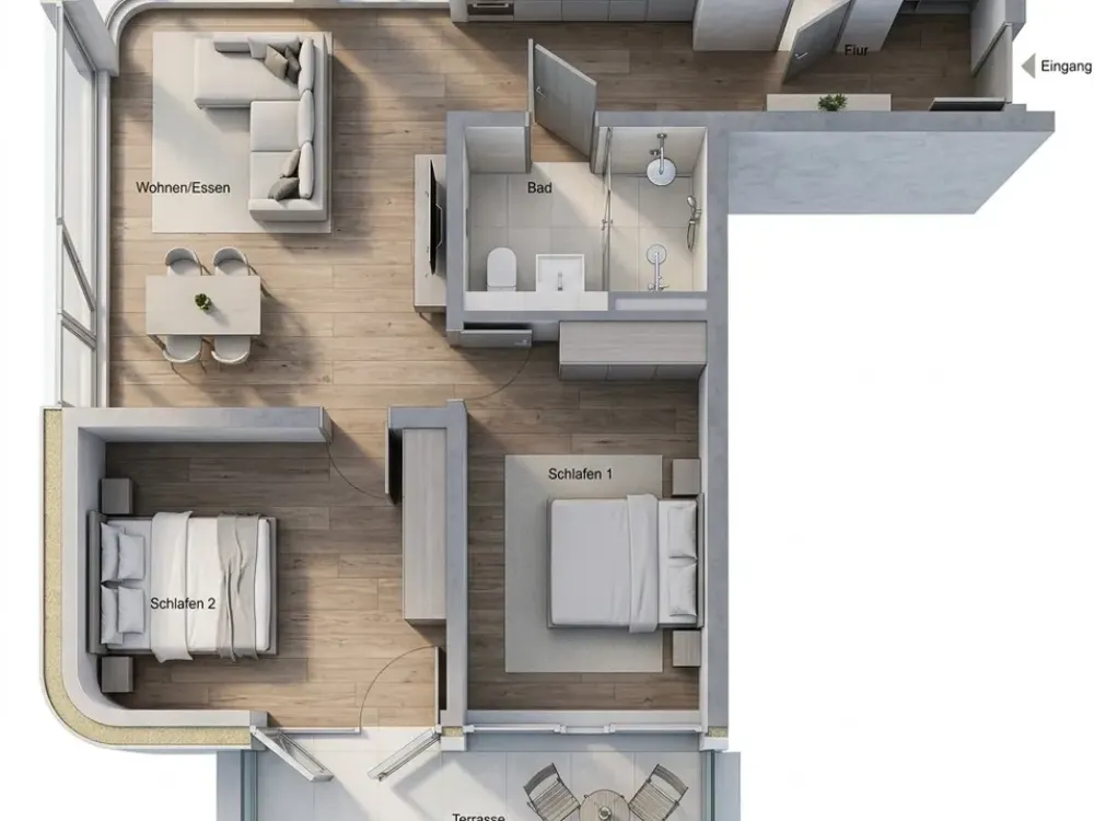Erstbezug Neubau: 3-Zimmer mit Terrasse in den Elbvororten, 86,7 m², EG