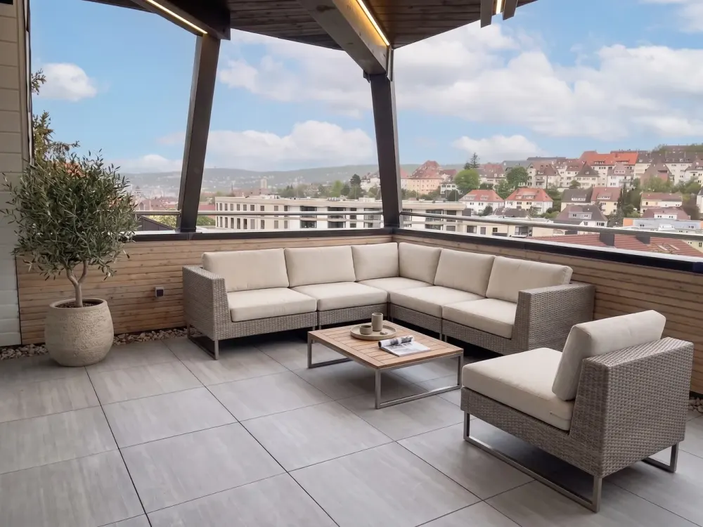 Über den Dächern von Stuttgart-West: Stilvolles Penthouse mit Panoramaterrasse
