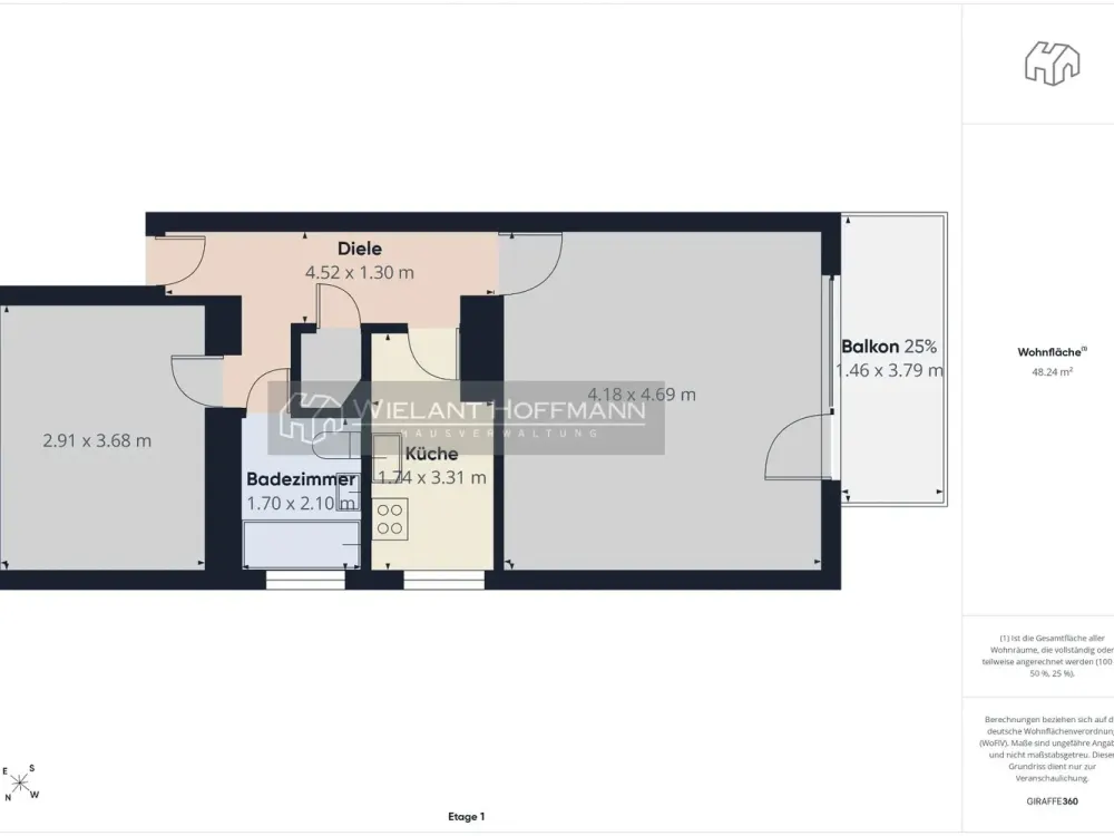 Sunny 2-Room Apartment on Upper Floor in Norderstedt for Rent!
