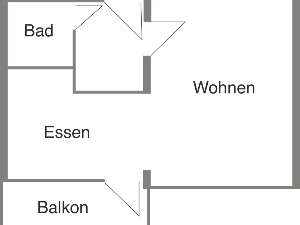 Wohnung Münster Gievenbeck 35 m2 Balkon