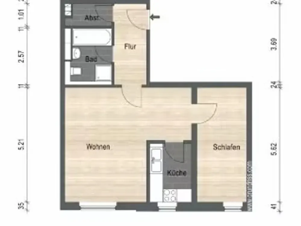 Lebendig wohnen in Opladen: 2,5-Zimmer-Wohnung mit gutem Schnitt