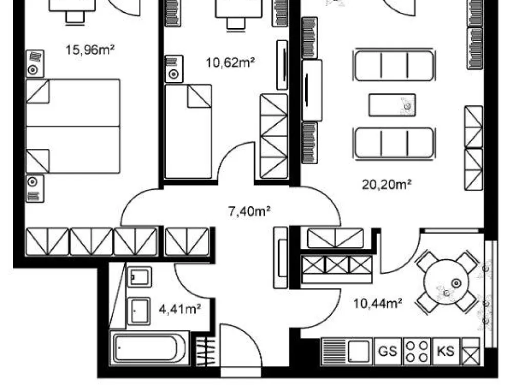 Modernisierte 3-Zimmer-Wohnung mit Balkon zu vermieten!
