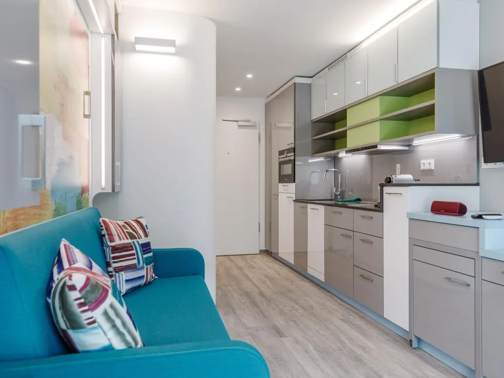 Modernes Wohnen: Voll ausgestattete Apartments mit exklusiven Gemeinschaftsflächen