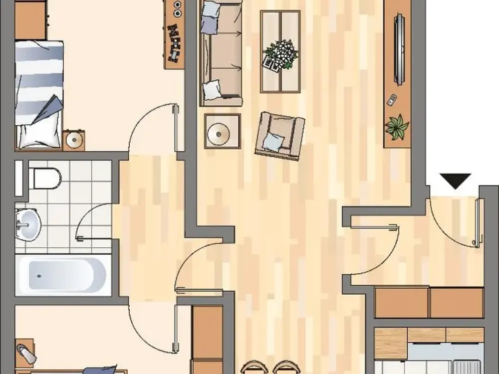 3-Zimmer mit Boden Wohnung in Dortmund Scharnhorst