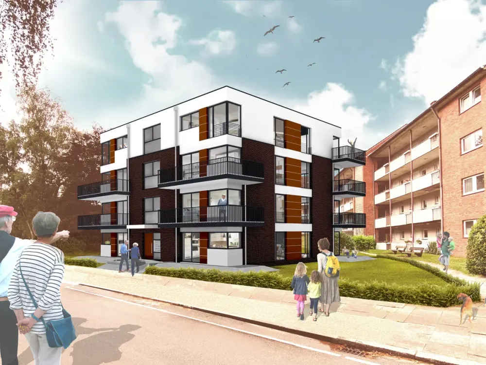 Freundliche 2-Zimmer-Wohnung im 1. OG mit Einbauküche und Balkon in Barmbek-Nord, Hamburg