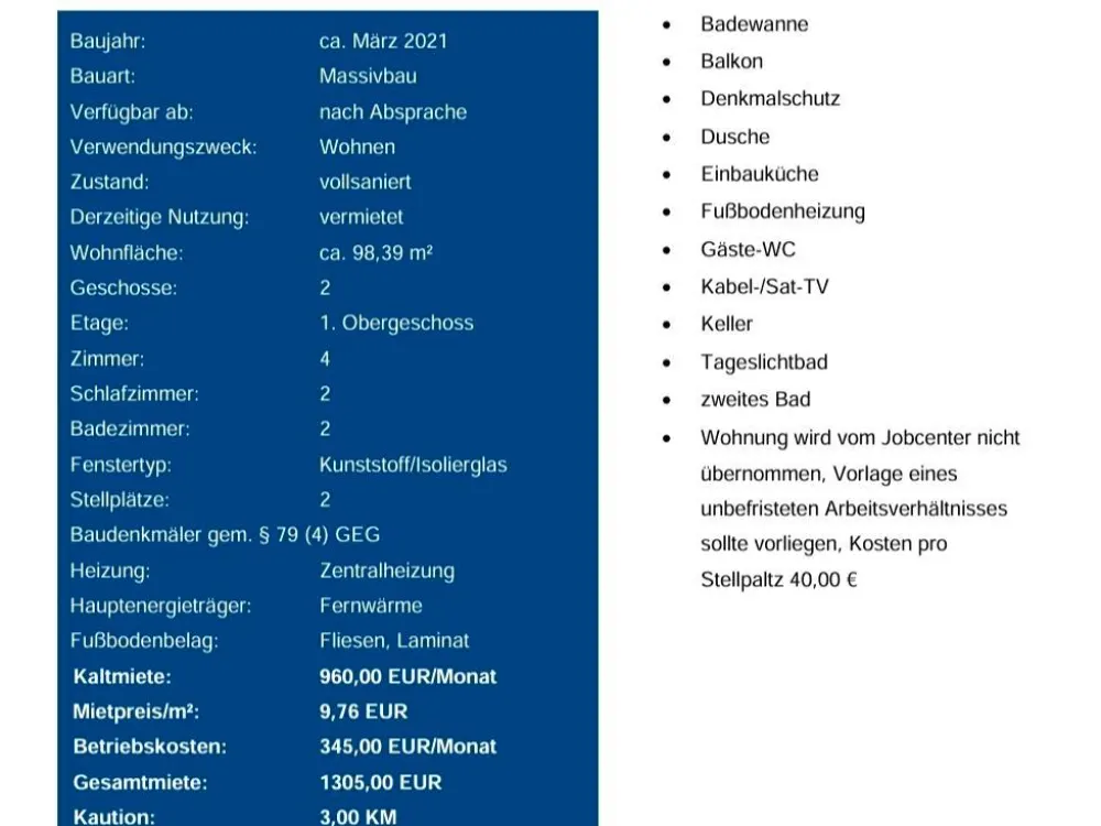 Gehobene 4-Zimmer-Traumwohnung in Heidenau zu vermieten!