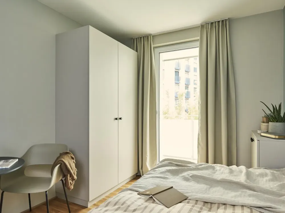 Beautiful Furnished 1-Room A-Apartment in Frankfurt Ostend - Minimum Rental Period of 6 Months