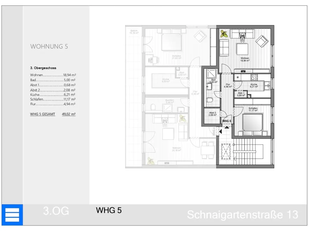 Schöne, sanierte 2-Zi. Whg. mit hochwertiger Einbauküche und tollem Duschbad in zentraler Lage