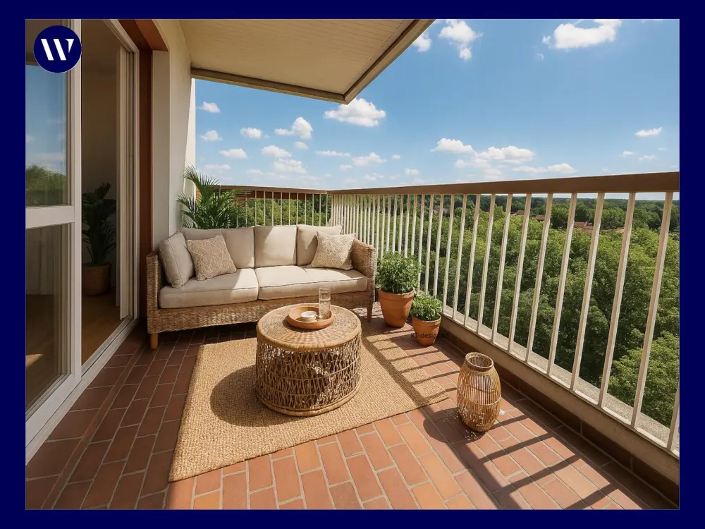 Herrliche Aussichten nicht nur vom Balkon! Modernisierte 3 Zimmer + modernes Bad mit Dusche + Aufzug