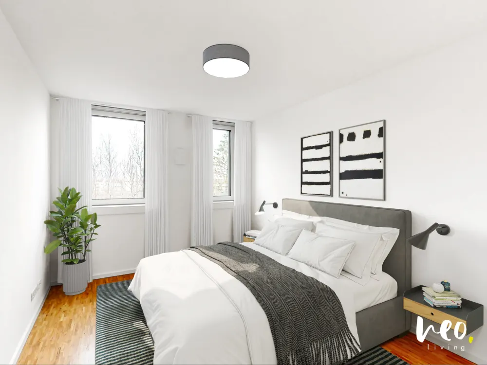 Toll geschnittene Wohnung mit 2 Bädern und Südbalkon