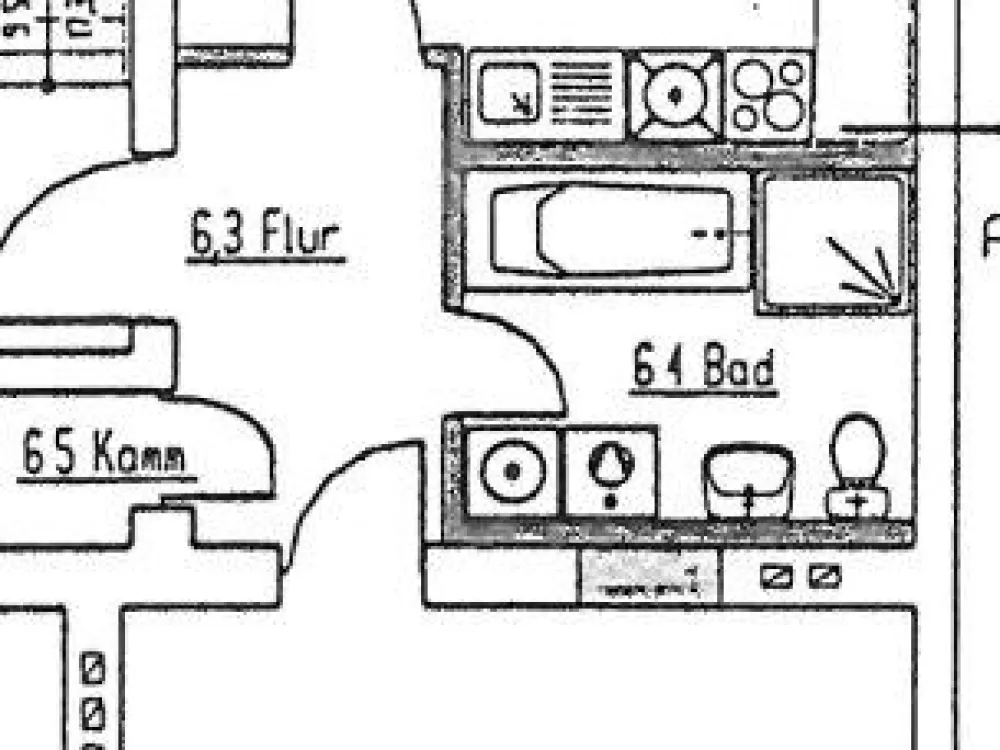 1,5-Zimmer-Wohnung in Rostocker KTV
