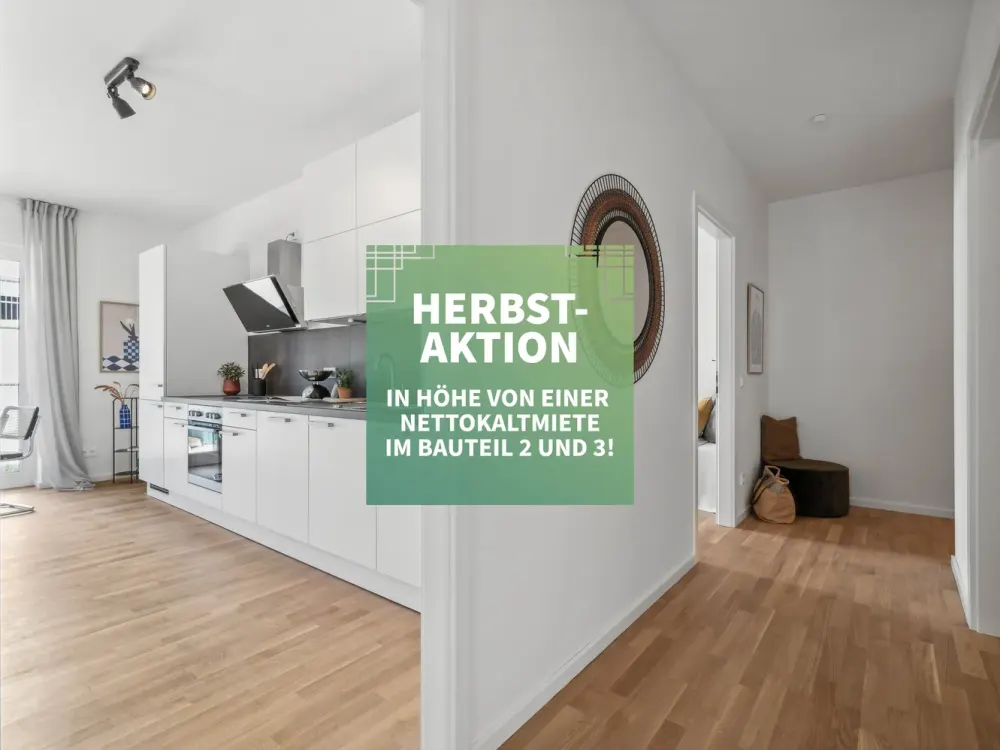 Neubau-Komfort: 3-Zimmer-Wohnung mit Balkon und Einbauküche am Ring in Friedenau