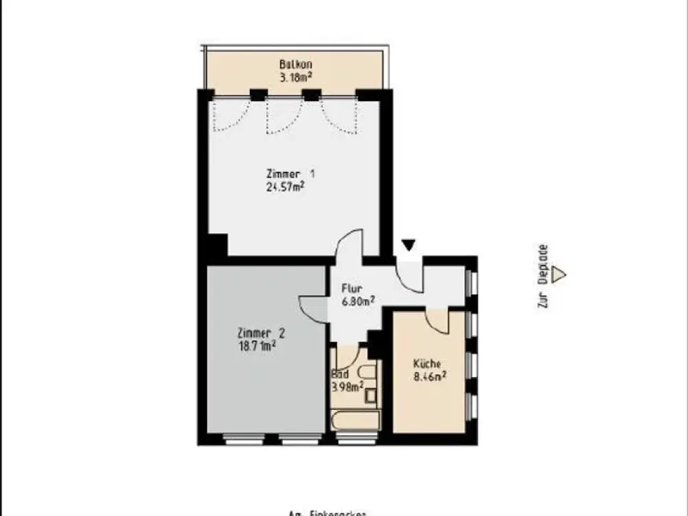Attraktive 2-Zimmer Wohnung mit Balkon in Ungelsheim