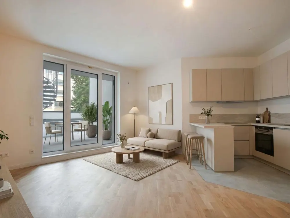 Erstbezug! Exklusive 3-Zimmer-Wohnung im 2. OG mit Terrasse, hochwertiger Neubau in Stadtmitte