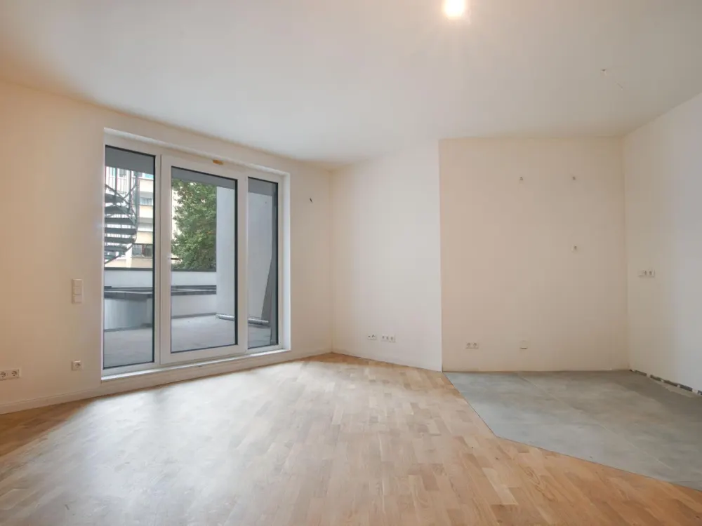 Erstbezug! Exklusive 3-Zimmer-Wohnung im 2. OG mit Terrasse, hochwertiger Neubau in Stadtmitte