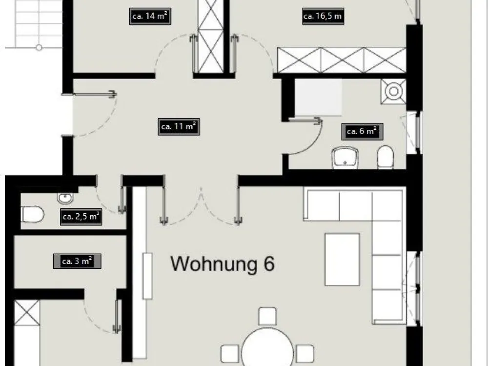 Penthousefeeling auf ca. 103 m² 3-Zi.-Dachterrassenwohnung