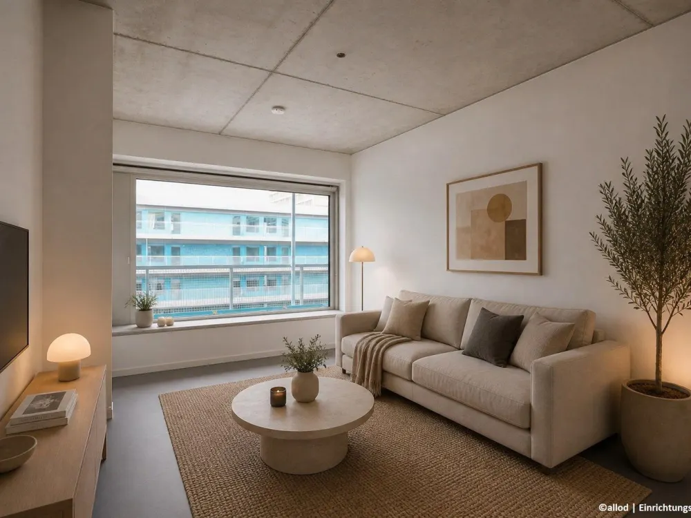Fühlt sich an wie 3 Zimmer - mit stylischen Sichtbetondecken im 6. OG eines modernen Neubaus