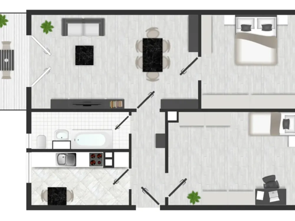Balcony & Bathtub // Practical 3-Room Apartment // Short-Term Move-In Possible