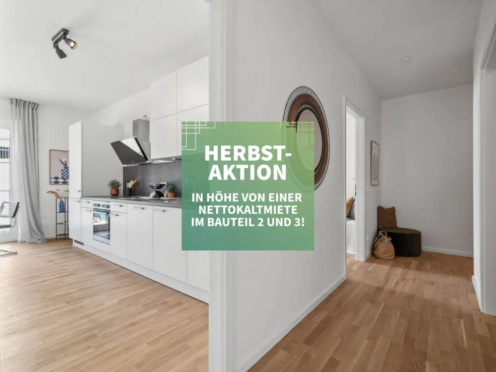 Neubau-Komfort: 3-Zimmer-Wohnung mit Balkon und Einbauküche am Ring in Friedenau