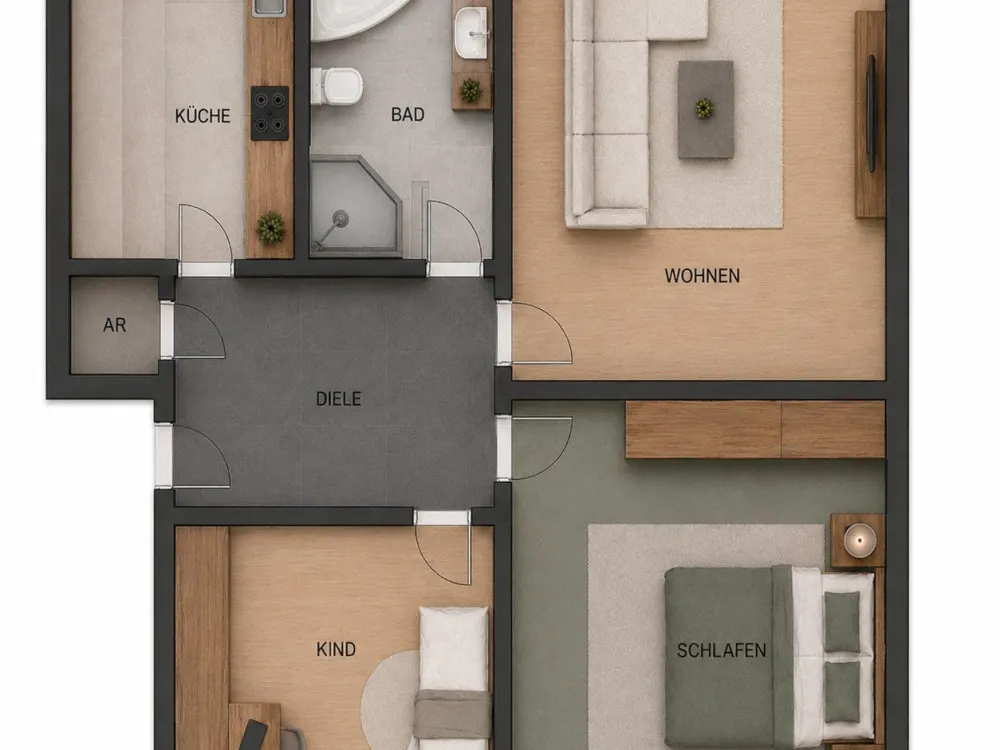 Helle 3‑Zimmer‑Wohnung in Toplage Krefeld‑Bockum