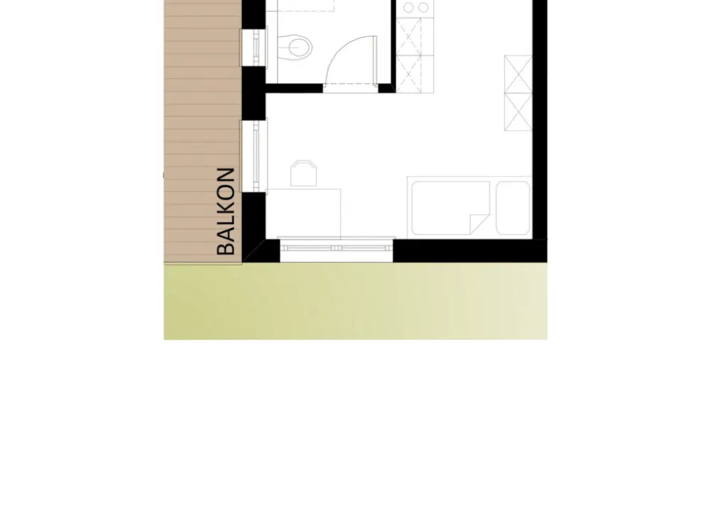 Neubau. Dachgeschoss. Terrasse. Kompakt. Komplett eingerichtet. Alle Nebenkosten inklusive.