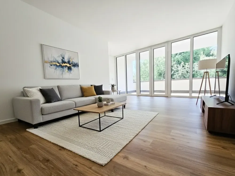 Neubaukomfort im Erstbezug: Helle 3-Zimmerwohnung mit zwei Balkonen, EBK und Tiefgaragenstellplatz