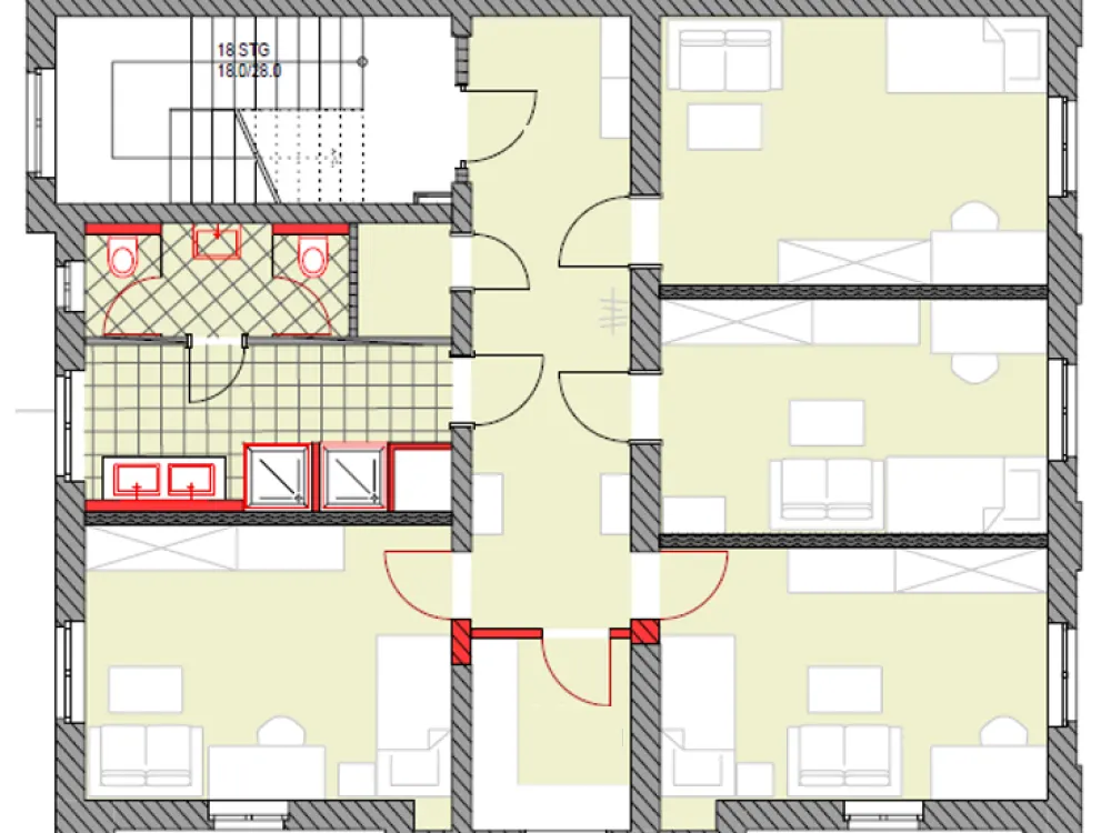 4-room apartment available (suitable for shared flat) Krämpfervorstadt Erfurt