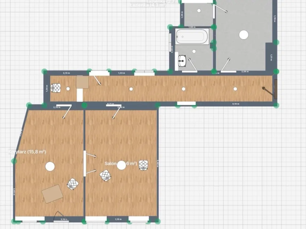 2-Zimmer-Altbauwohnung, 73 m², Nachmieter gesucht