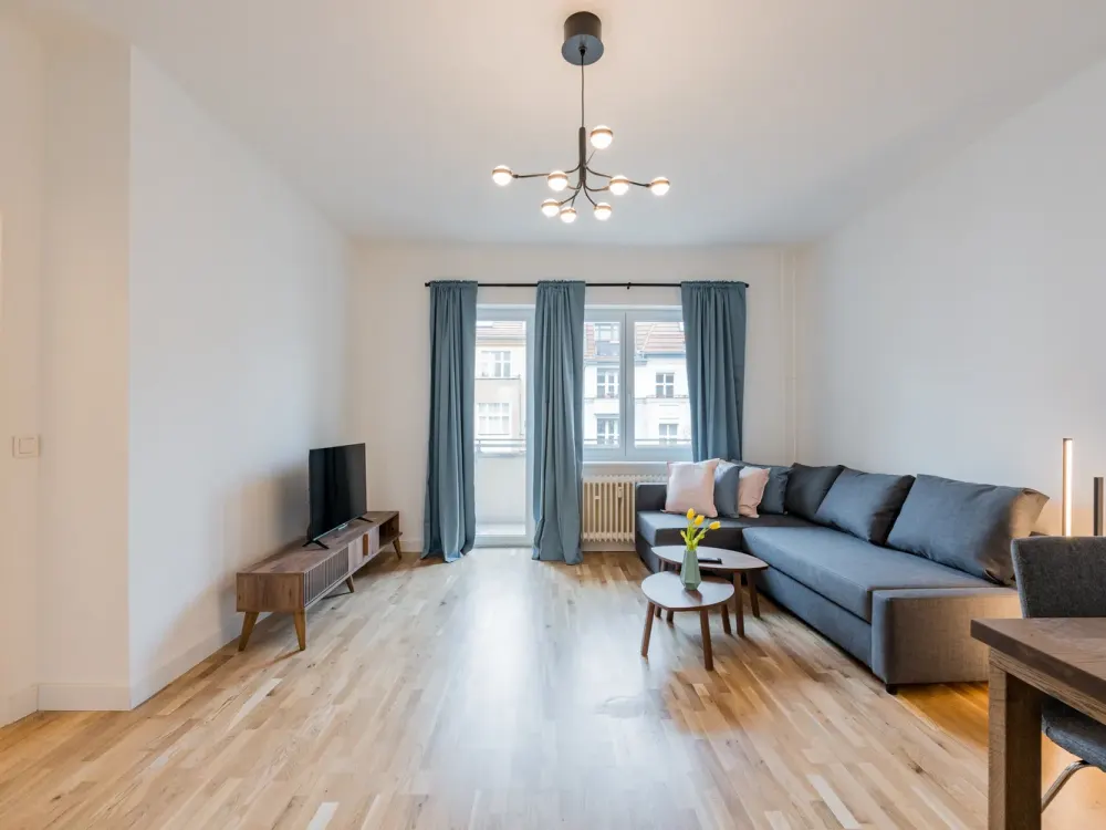 Bright and beautiful apartment with balcony