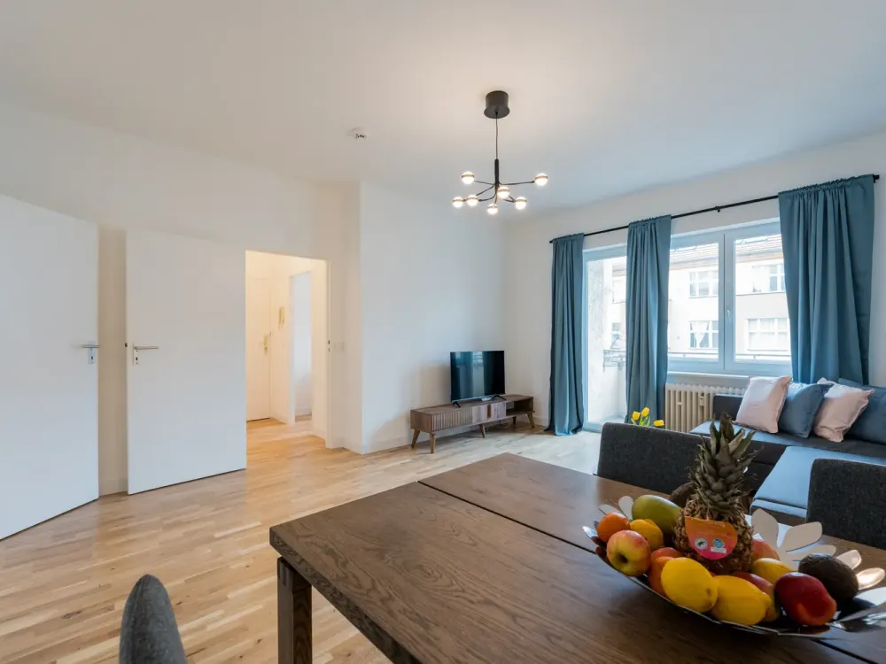 Bright and beautiful apartment with balcony