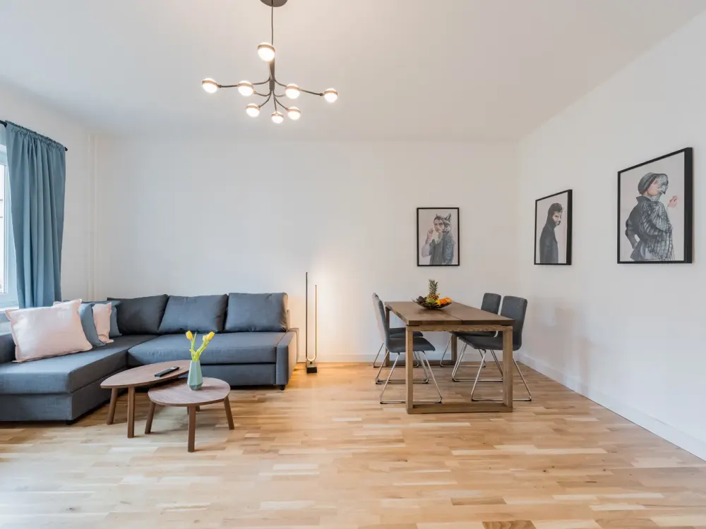 Bright and beautiful apartment with balcony