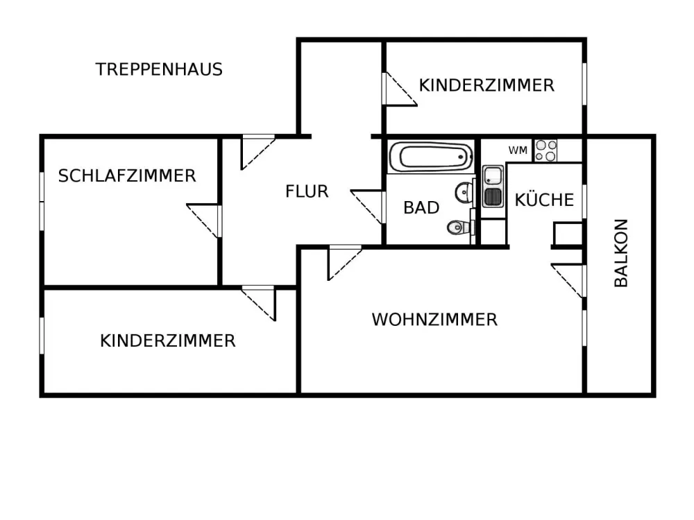 4 Raum im Erdgeschoss in Dürrröhrsdorf-Dittersbach